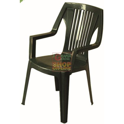 MONOBLOC RESIN CHAIR RALIK HEAVY GREEN HIGH ART. 24V