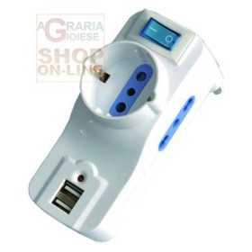 ADTRIPLE ATTATORE 10A CU SCHUKO ȘI COMUTATOR ROTATIV ADTRIPLE ATTATORE 10A CU SCHUKO ȘI COMUTATOR ROTATIV