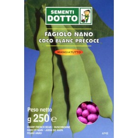 SEMI DI FAGIOLO COCO BIANCO PRECOCE NANO GR. 250