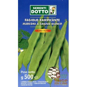 SEMI DI FAGIOLO RAMPICANTE MARCONI SEME BIANCO GR. 500