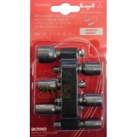 Set de 6 introduce chei magnetice cu busola 1/4 inch. mm. 5,5 -