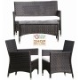 MOBILIER DE GRADINA SET BLINKY RIVIERA SIMIL RATTAN MARO INCHIS