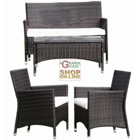 MOBILIER DE GRADINA SET BLINKY RIVIERA SIMIL RATTAN MARO INCHIS