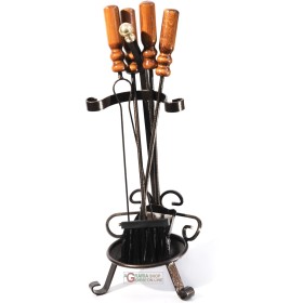 SET DE SCULE PENTRU ȘEMINEU DIN FIER ANTICHIZAT ALSAZIA CU CEAȘCĂ SET DE SCULE PENTRU ȘEMINEU DIN FIER ANTICHIZAT ALSAZIA CU