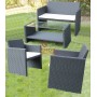 GARDEN LOUNGE SET MOD. CANNES CA RATTAN MARO ÎNCHIS