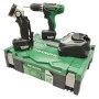 SET TRAPANO AVVITATORE HITACHI DS10DFL CON 2 BATTERIE LITIO