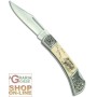 SHARP COLTELLO CON MANICO BIANCO INCISO CINGHIALE CM. 18 6255SH