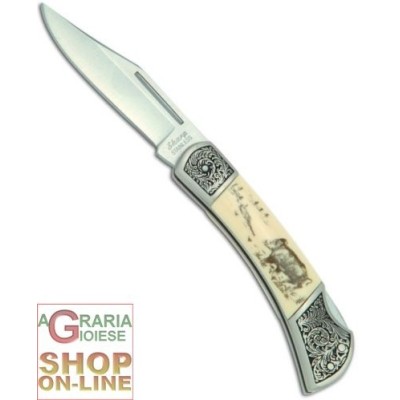 SHARP CUTIT CU MANICO ALB GRAVAT CINGHIALE CM. 18 6255SH