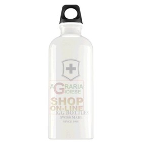 SIGG BOTTIGLIA BORRACCIA IN ALLUMINIO BIANCA SWISS EMBLEM SI
