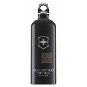 SIGG BOTTIGLIA BORRACCIA IN ALLUMINIO SWISS EMBLEM TOUCH BLACK