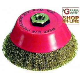 SPAZZOLA A TAZZA FIRE ONDULATE FILET 14MA MM. 120