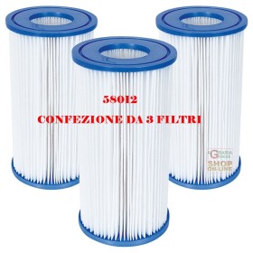 BESTWAY 3 FILTRI A CARTUCCIA 3 PER POMPE DA 5.678 LT/H COD. 58012 ORIGINALE BESTWAY 3 FILTRI A CARTUCCIA 3 PER POMPE DA 5.678 LT/H COD.