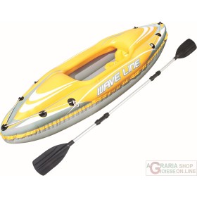 BESTWAY CANOA PROFESSIONALE KAYAK WAVE LINE CM 292X107 MAX 100 KG. MOD. 65019 BESTWAY CANOA PROFESSIONALE KAYAK WAVE LINE CM 292X107 MAX 100