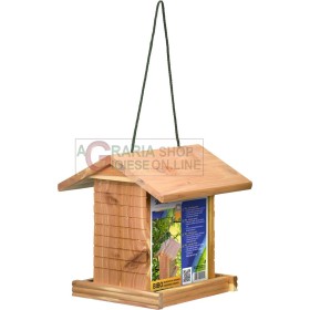 STOCKER BIBO ALIMENTATOR DE PĂSĂRI DIN LEMN DE CEDRU CM. 28,5 x