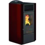 STUFA A PELLET PUNTO FUOCO LORY-10 KW. 9,0 COLORE ROSSO