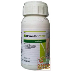 SYNGENTA BREAK-THRU S 240 BAGNANTE COADIUVANTE PER TRATTAMENTI ML. 250 SYNGENTA BREAK-THRU S 240 BAGNANTE COADIUVANTE PER TRATTAMENTI