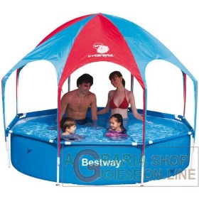 BESTWAY PISCINĂ 56193 CU CADRU AUTOPORTANTĂ ȘI GAZEBO CM. 244 x 51h. BESTWAY PISCINĂ 56193 CU CADRU AUTOPORTANTĂ ȘI GAZEBO CM. 244 x