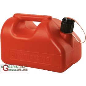 TANICA IN PLASTICA ROSSA PER CARBURANTE OMOLOGATA LT. 5