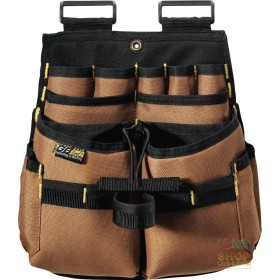 TASCA PORTAUTENSILI GRANDE  MULTITASCHE IN TESSUTO OXFORD  COLORE MARRONE TASCA PORTAUTENSILI GRANDE MULTITASCHE IN TESSUTO OXFORD COLORE