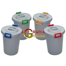 TATA BIDONE CON COPERCHIO E MANICI OKEY LT. 25 GIALLO