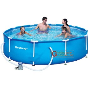 BESTWAY 56059 PISCINA CON TELAIO CON POMPA DIAM.CM.305x76H BESTWAY 56059 PISCINA CON TELAIO CON POMPA DIAM.CM.305x76H