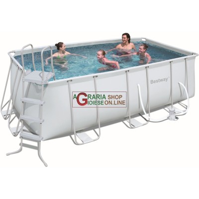 BESTWAY 56241 PISCINA CON TELAIO POMPA FILTRANTE E SCALA CM.