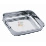 TEGLIA RETTANGOLARE CON MANIGLIE RIVETTATE IN ACCIAIO INOX CM.