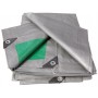 TELO OCCHIELLATO PESANTE GR. 180 MQ COLORE VERDE-GRIGIO MT. 4x8