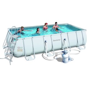 BESTWAY PISCINA POWER STEEL FRAME RETTANGOLARE CM.488x274x122 MOD. 56332 BESTWAY PISCINA POWER STEEL FRAME RETTANGOLARE CM.488x274x122