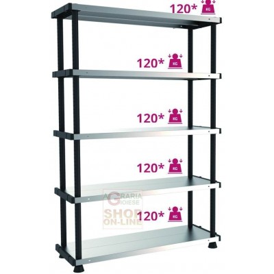 TERRY KIT SCAFFALATURA MPSHELF120RC 5 PIANI 119X45X185