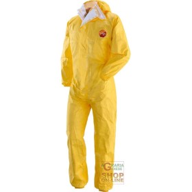 TUTA TYVEK GIALLA TERMOSALDATA CON CAPPUCCIO TG M L XL XXL