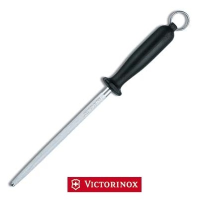 VICTORINOX ACCIAINO TONDO MANICO NERO CM. 22