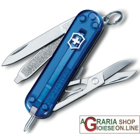 VICTORINOX CLASSIC SIGNATURE COLTELLINO PORTACHIAVI MULTIUSO SAPPHIRE MM. 58 VICTORINOX CLASSIC SIGNATURE COLTELLINO PORTACHIAVI MULTIUSO