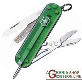 VICTORINOX CLASSIC SIGNATURE EMERALD COLTELLINO PORTACHIAVI MULTIUSO MM. 58 VICTORINOX CLASSIC SIGNATURE EMERALD COLTELLINO PORTACHIAVI