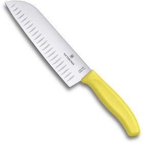 VICTORINOX COLELLO BUCĂTĂRIE SANTOKU MANICO FIBROX GALBEN