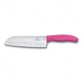 VICTORINOX COLELLO BUCĂTĂRIE SANTOKU MANICO FIBROX ROZ