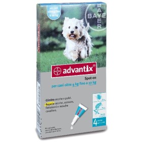 ADVANTIX ANTIPARASSITARIO PULCI ZECCHE TRIPLA AZIONE PER CANI DA KG. 4 - 10 ADVANTIX ANTIPARASSITARIO PULCI ZECCHE TRIPLA AZIONE PER CANI