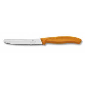 VICTORINOX COLTELLO TAVOLA ONDULATO ARANCIONE VICTORINOX COLTELLO TAVOLA ONDULATO ARANCIONE