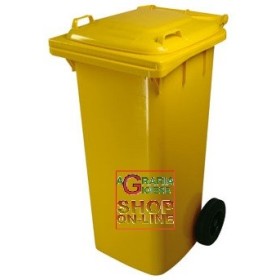 PUBELUL URBAN DE GUNOI QUADRATO CU ROȚI LT. 120 GALBEN PUBELUL URBAN DE GUNOI QUADRATO CU ROȚI LT. 120 GALBEN