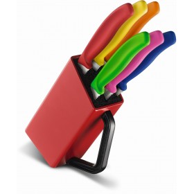 VICTORINOX SET 6 CUTITE ONDULATE FRIPTURĂ CM. 12 MANCICO COLORATO cod 6.7126.6 VICTORINOX SET 6 CUTITE ONDULATE FRIPTURĂ CM. 12 MANCICO