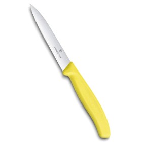 VICTORINOX SPELUCCHINO L din otel inoxidabil ondulatAMA MANICO GALBEN VICTORINOX SPELUCCHINO L din otel inoxidabil ondulatAMA MANICO