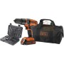 BLACK AND DECKER TRAPANO A PERCUSSIONE BATTERIA 18VP LITIO MOD.