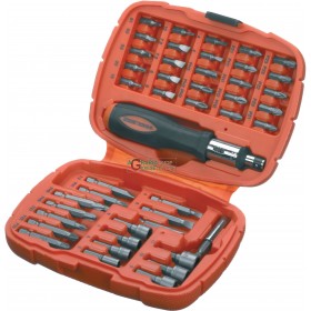 BLACK DECKER GIFT SET CACCIAVITE A CRICCHETTO CON INSERTI ART.A7039  45 PZ. BLACK DECKER GIFT SET CACCIAVITE A CRICCHETTO CON INSERTI