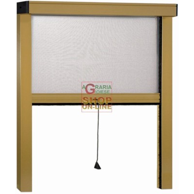 ZANZARIERA IN ALLUMINIO SOTTILE VERTICALE BRONZATO CM. 80X250