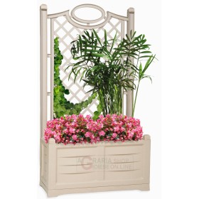 Plantator cu spătar Bama Separè de culoare albă cm. 80x42.5x150h