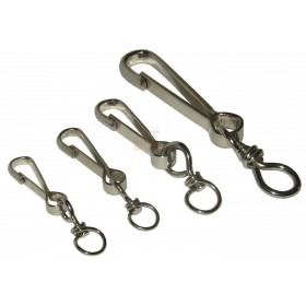 CARABINIER ROTATIV SIMPLEX DIN OȚEL NICHELAT MM. 80