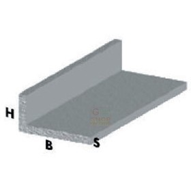 PROFILO ARGENTO A ELLE MM. 30 X 15 X 1 H. 2 MT