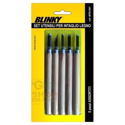 BLINKY INSTRUMENTE PENTRU INTAGLIO LEGNO SET PC-URI. 5 ASORTATE