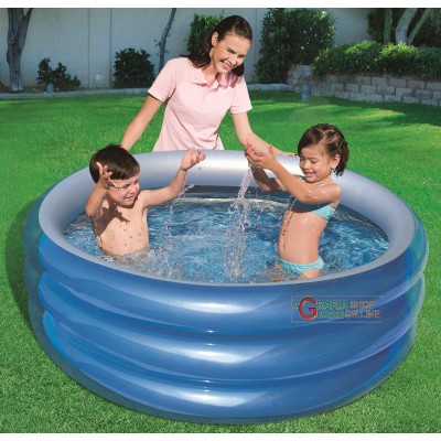 BESTWAY 51041B BLUE ROUND POOL pentru copii CM. 150x53h.