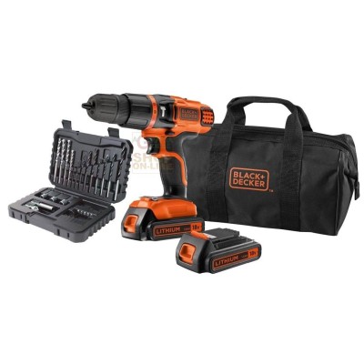 BLACK DECKER TRAPANO 18VP CON 2 BATTERIE LITIO MOD. EGBL188BS32